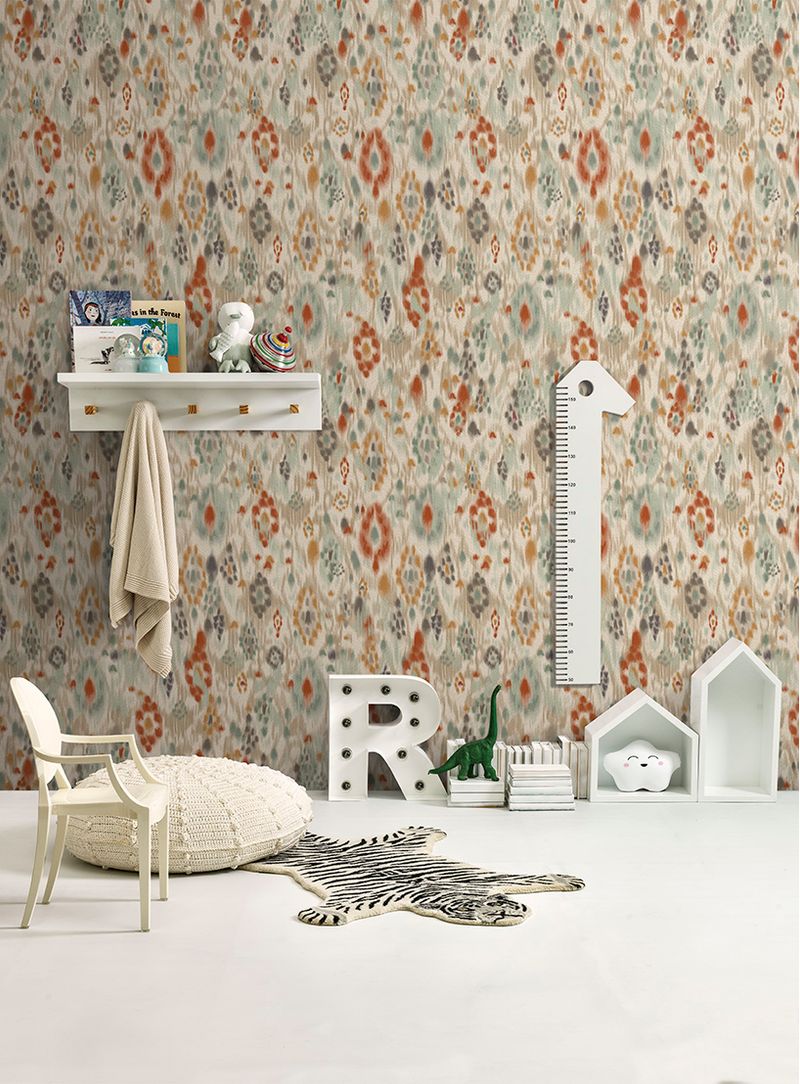 papel-de-parede-ikat-contemporaneo-terracota-verde-agua-e-cinza