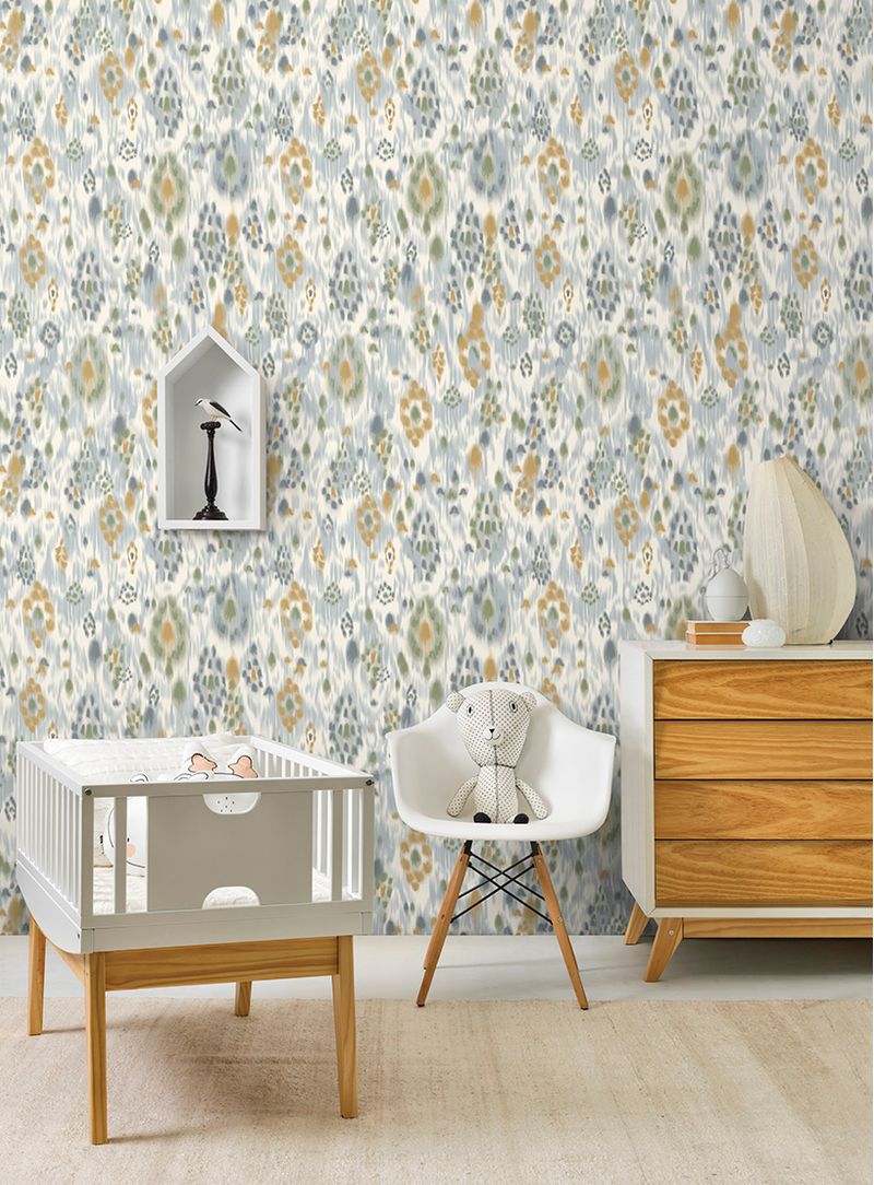papel-de-parede-ikat-contemporaneo-azul-verde-e-ocre
