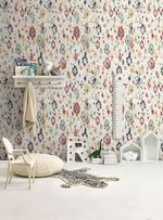 papel-de-parede-ikat-contemporaneo-azul-vermelho-e-verde