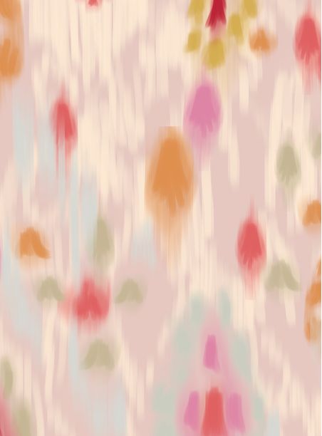 papel de parede ikat contemporâneo rosa