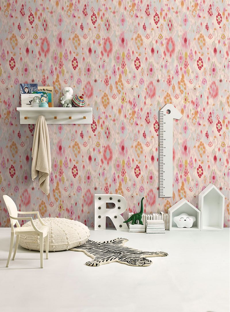 papel-de-parede-ikat-contemporaneo-rosa