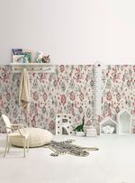 papel-de-parede-ikat-contemporaneo-vermelho-azul-e-marrom