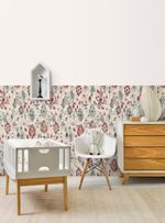 papel-de-parede-ikat-contemporaneo-vermelho-azul-e-marrom
