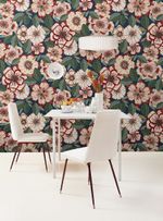 Papel-de-parede-jardineira-bege-e-vermelho