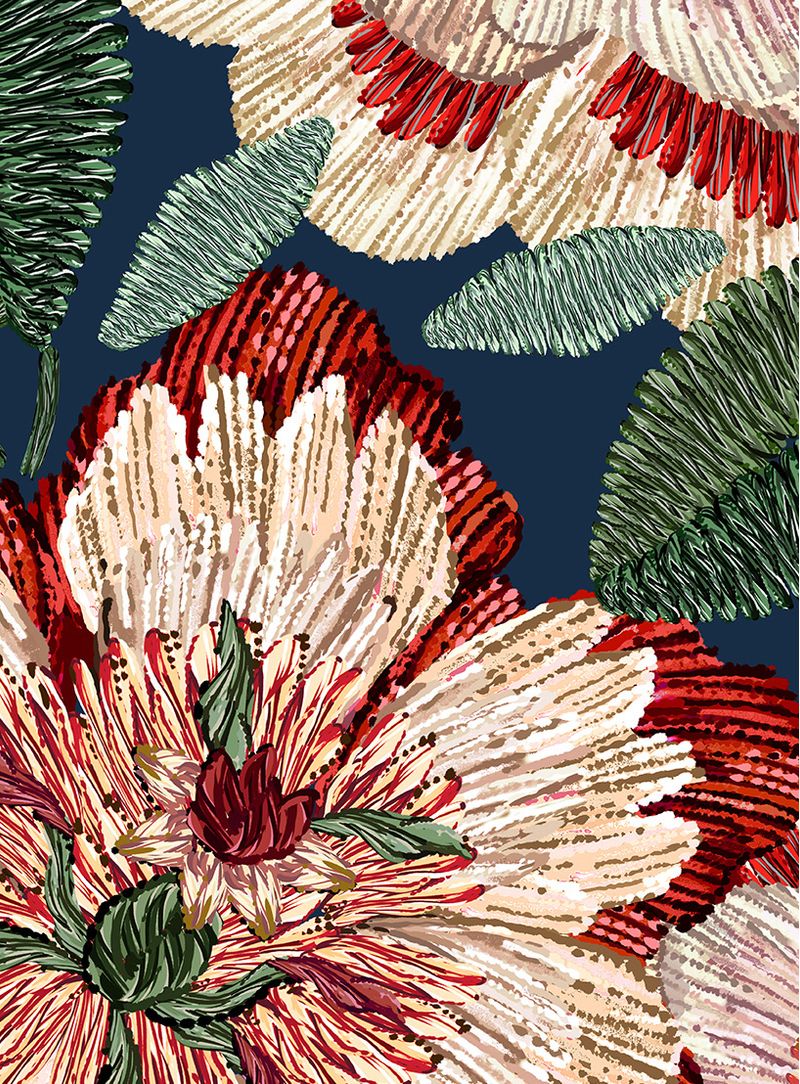 Papel-de-parede-jardineira-bege-e-vermelho