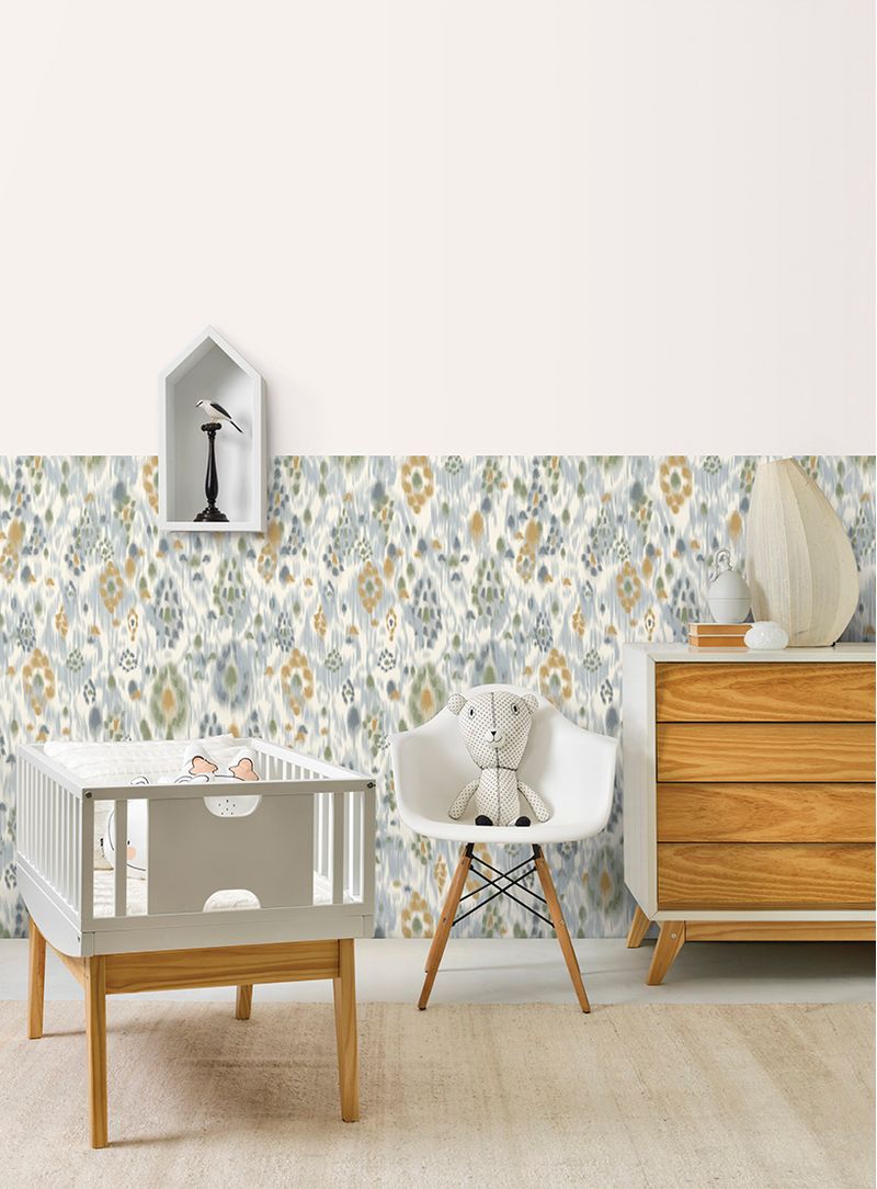 papel-de-parede-ikat-contemporaneo-azul-verde-e-ocre