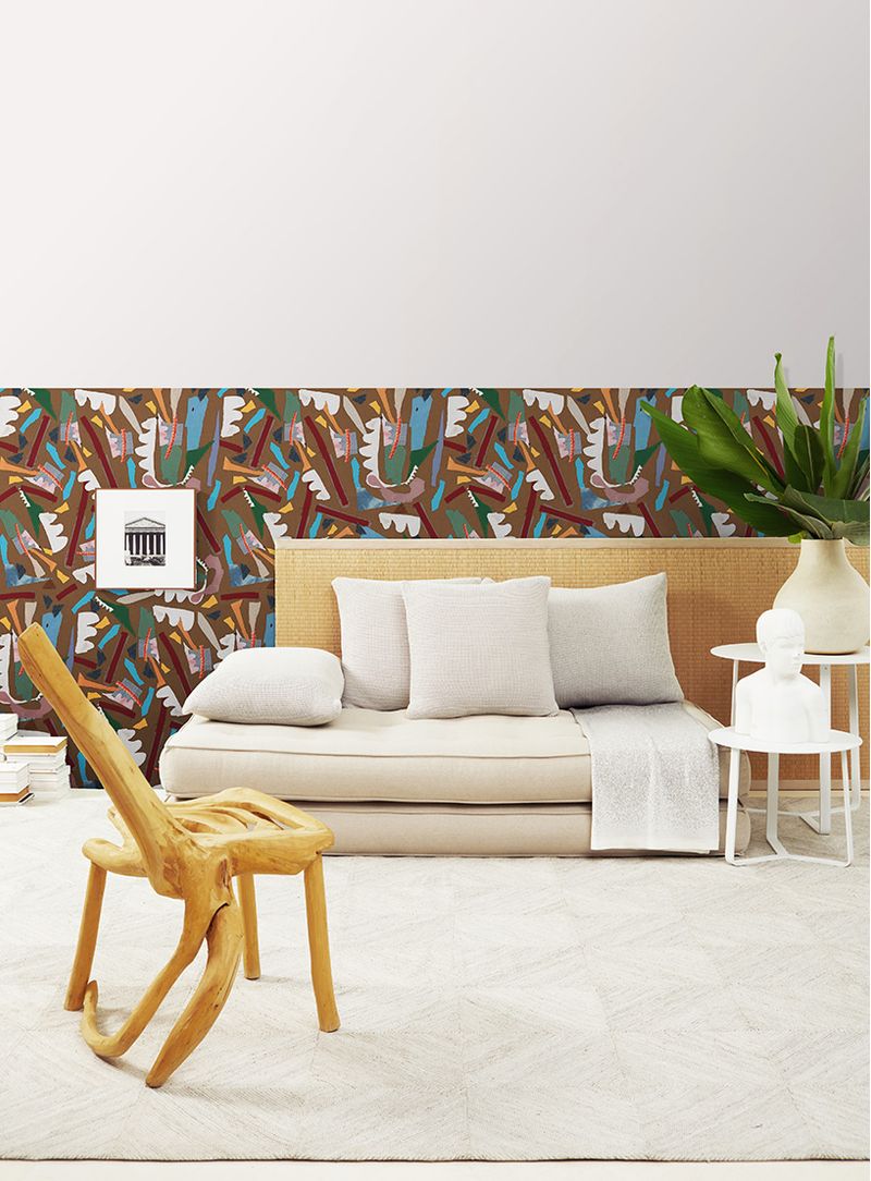 papel-de-parede-vaso-com-flores-colorido-escuro