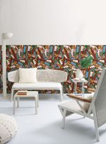 papel-de-parede-vaso-com-flores-colorido-escuro