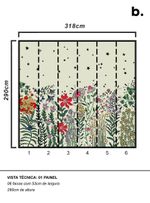 Painel-de-parede-canteiro-florido-verde-creme