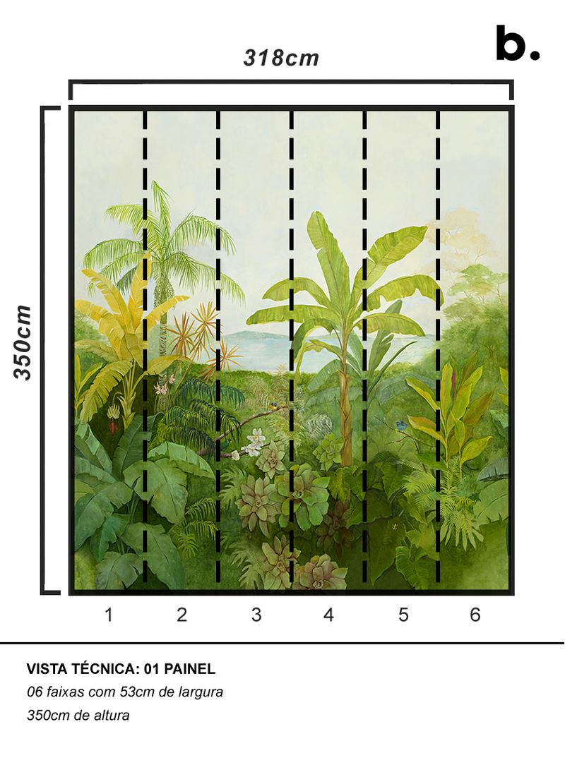 Painel-de-parede-floresta-ii-verde