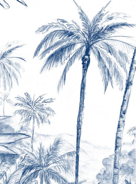 Painel de parede mata atlântica azul