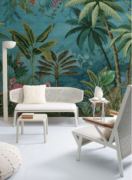 Painel de parede tropical aubusson sky