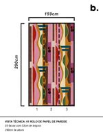 Papel-de-parede-estrutura-rosa-e-vermelo