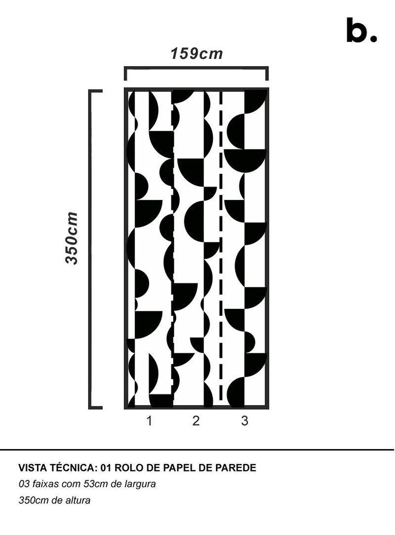 Papel-de-parede-esferas-preto-e-branco