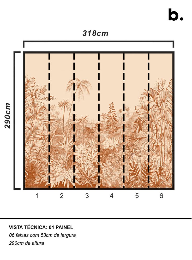 Painel-de-parede-mata-atlantica-laranja