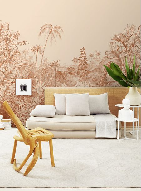 Painel de parede mata atlântica laranja