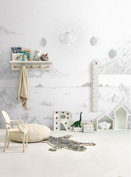Painel de parede lua cinza