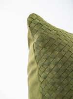 Almofada-trama-de-couro-verde-escuro