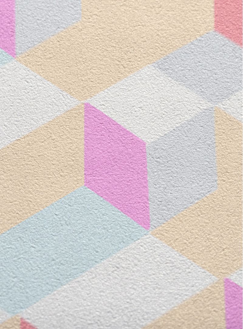 Papel-de-parede-escada-amarelo-e-rosa