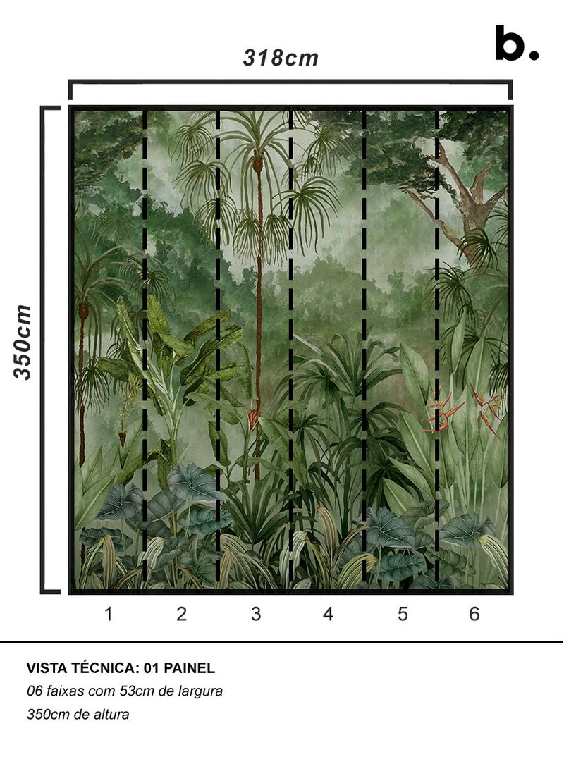 Painel-de-parede-selva-verde