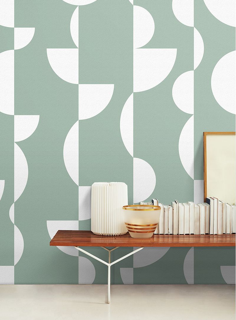 Papel-de-parede-esferas-branco-e-verde