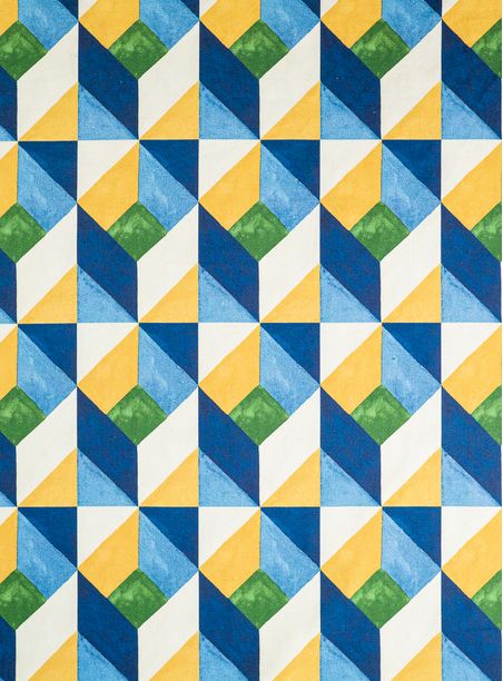 Tecido estampado caixa brasil