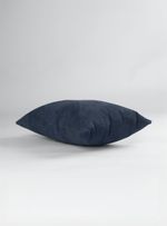 Almofada couro pesponto Azul escuro