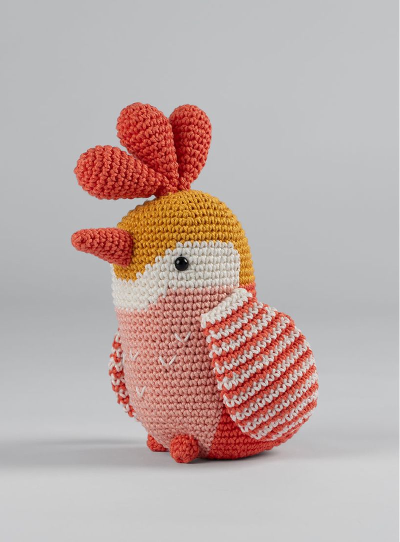 Amigurumis pássaro rosa