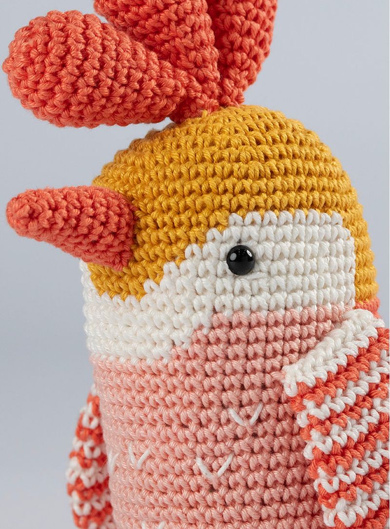 Amigurumis pássaro rosa