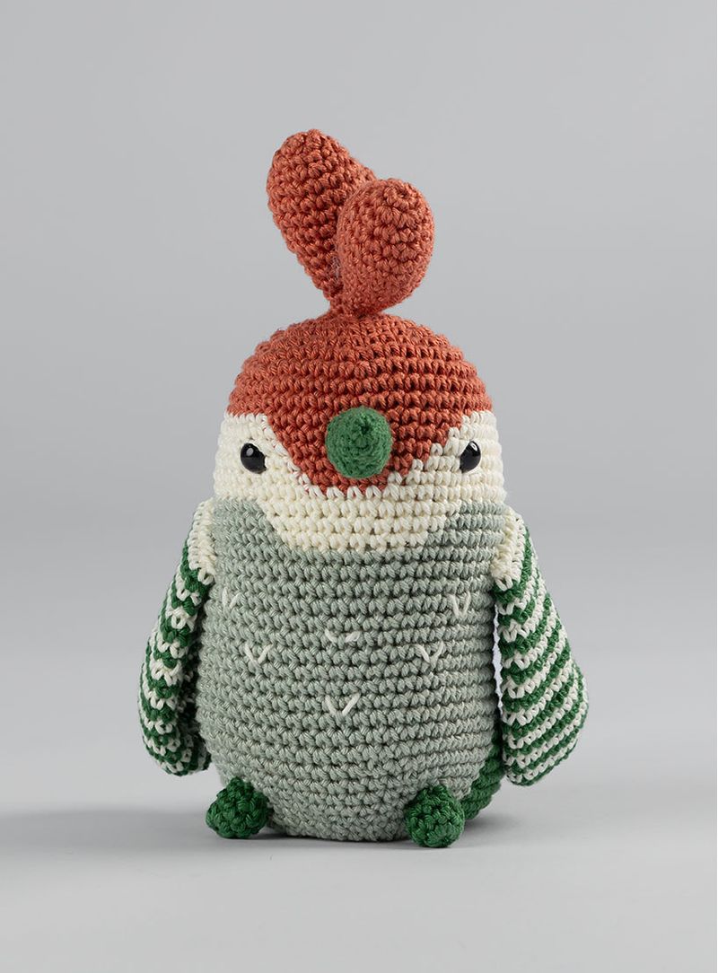 Amigurumis pássaro verde