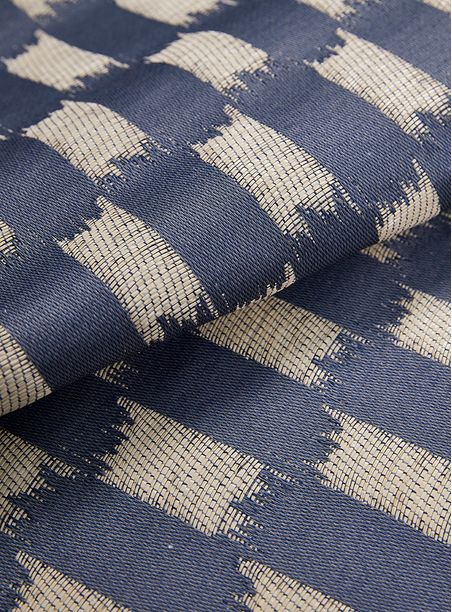 Tecido Jacquard Ráfia Circo Azul (Dublado)