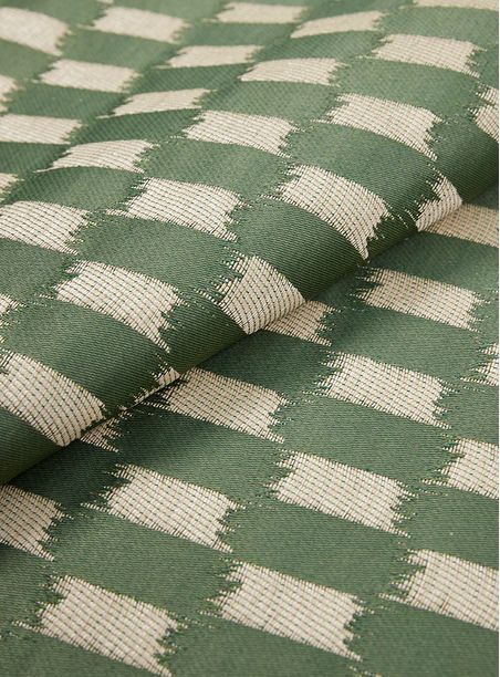 Tecido Jacquard Ráfia Circo Verde (Dublado)