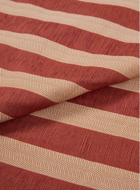 Tecido Jacquard Chevron Franjas Ocre e Amarelo