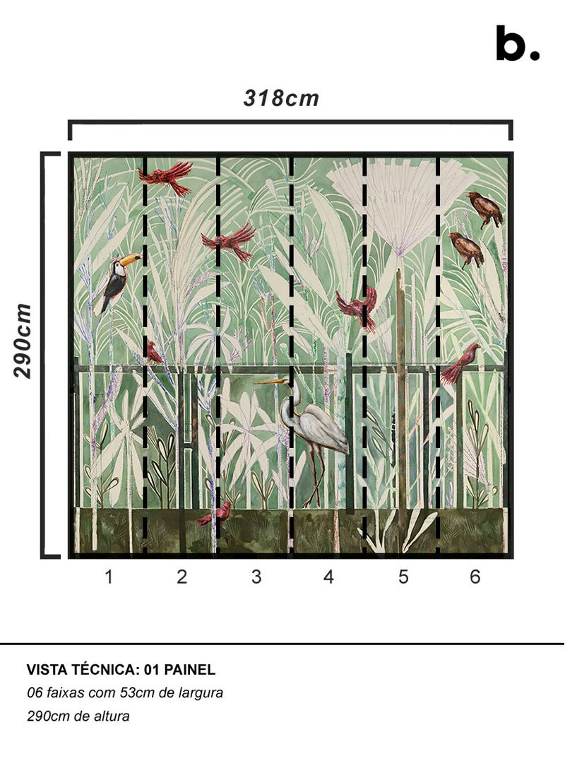 Painel-de-parede-lembrancas-da-janela-verde