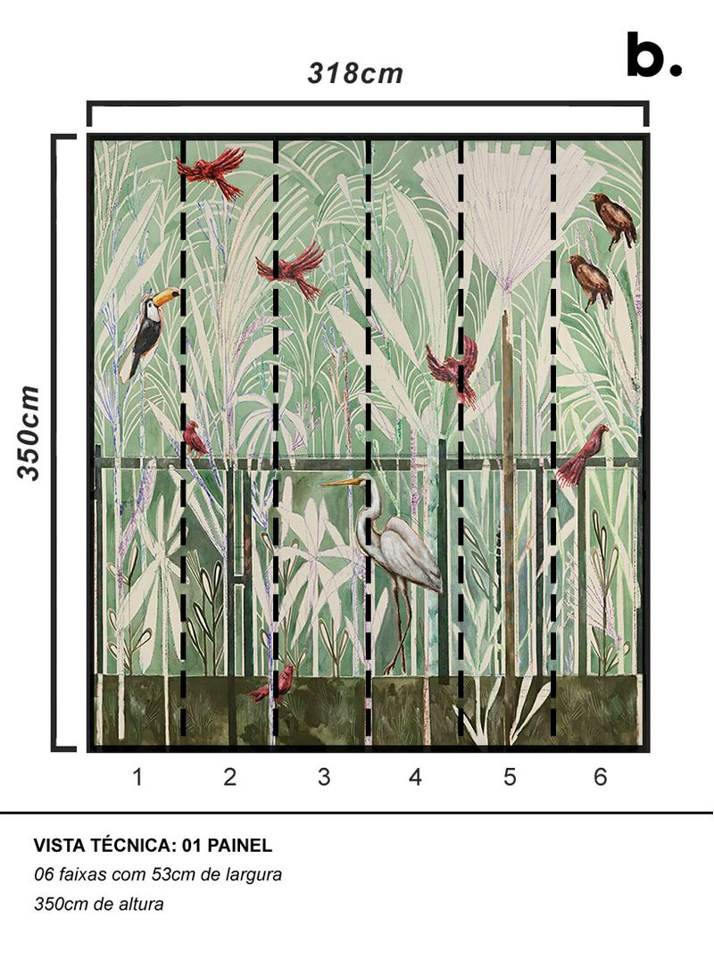 Painel-de-parede-lembrancas-da-janela-verde