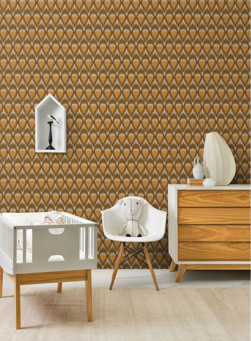 Papel-de-parede-penas-ocre-e-amarelo
