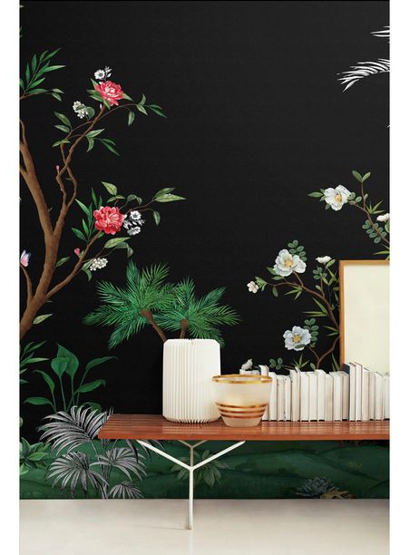 Painel de parede chinoisserie land black