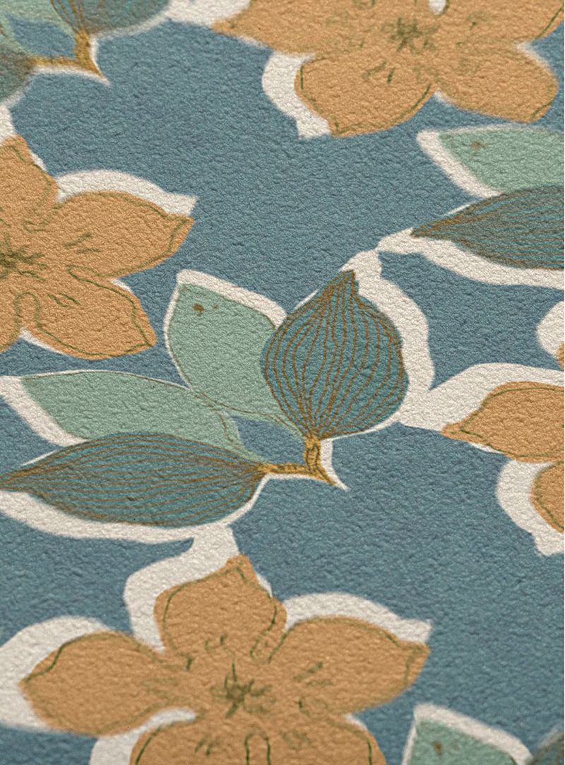 Papel-de-parede-floral-mini-verde-e-amareo