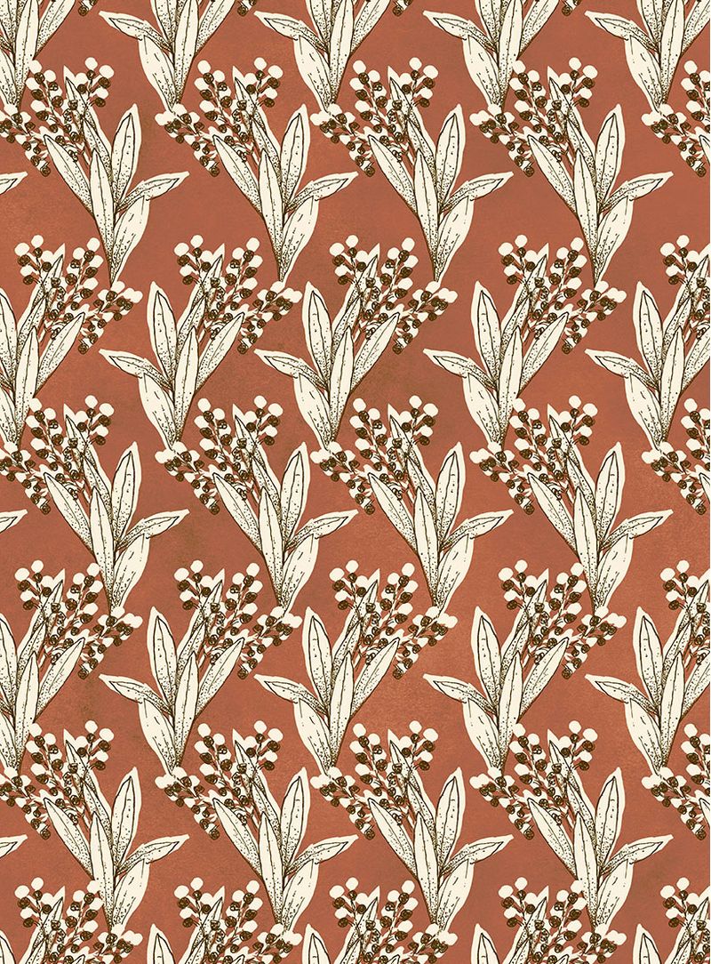 Papel-de-parede-floralzinho-salmao