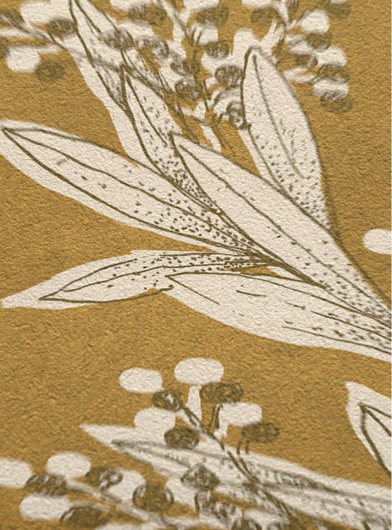 Papel-de-parede-floralzinho-mostarda