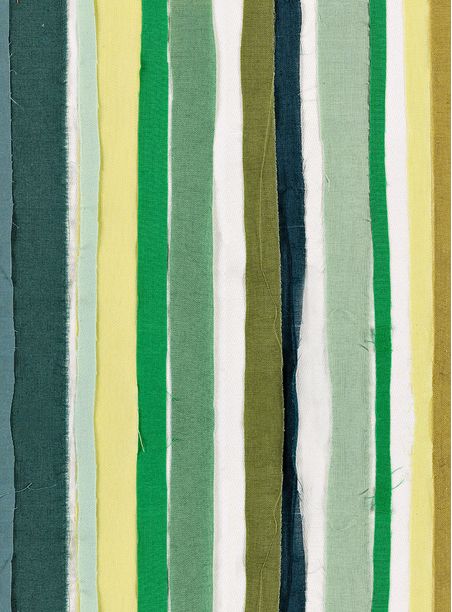 Papel de parede listra manual verde e ocre