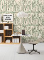Papel-de-parede-giz-bege-com-verde