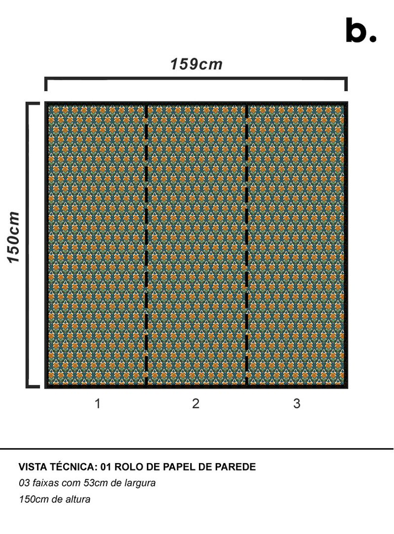 Papel-de-parede-floral-mini-verde-e-amareo