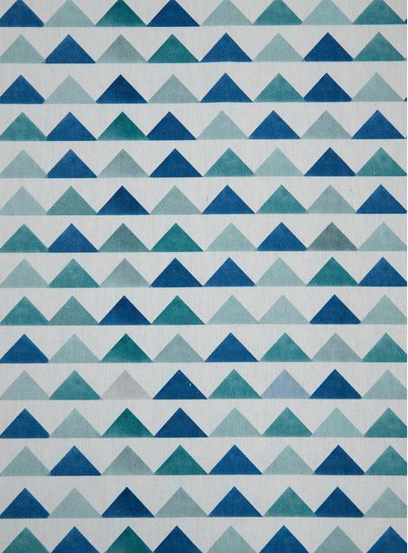 Tecido Estampado Triangulo Aquarela Azul