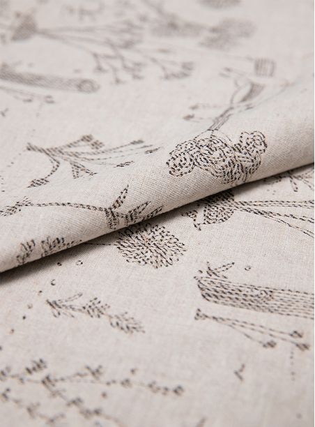 Tecido Jacquard Animais Cerrado Marrom