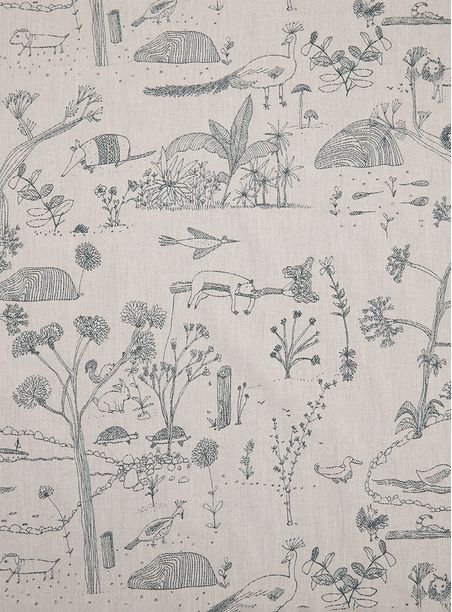 Tecido Jacquard Animais Cerrado Verde