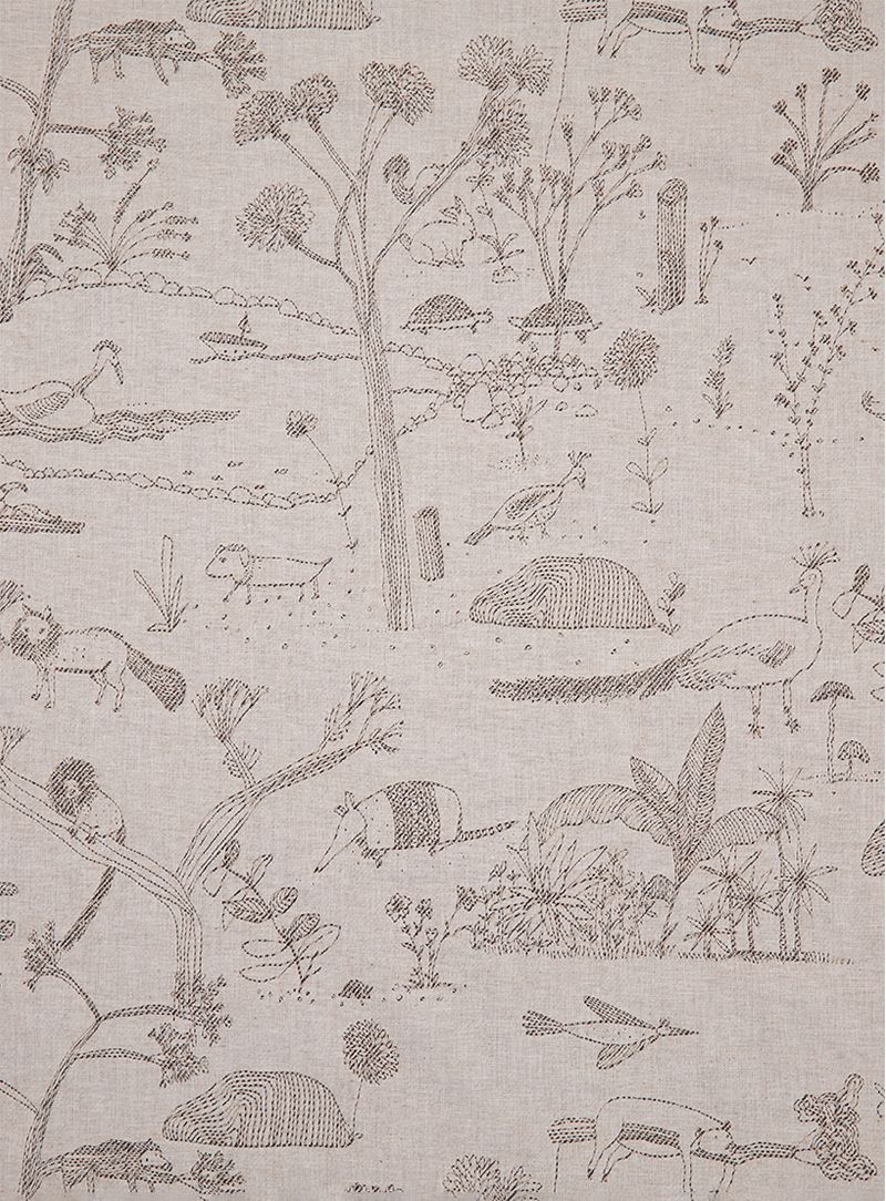 Tecido-Jacquard-Animais-Cerrado-Marrom