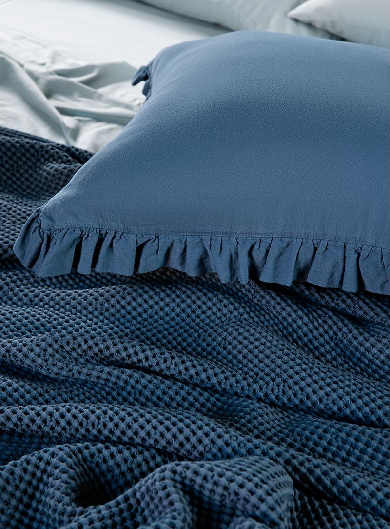 Almofada  orgânica 300 azul escuro