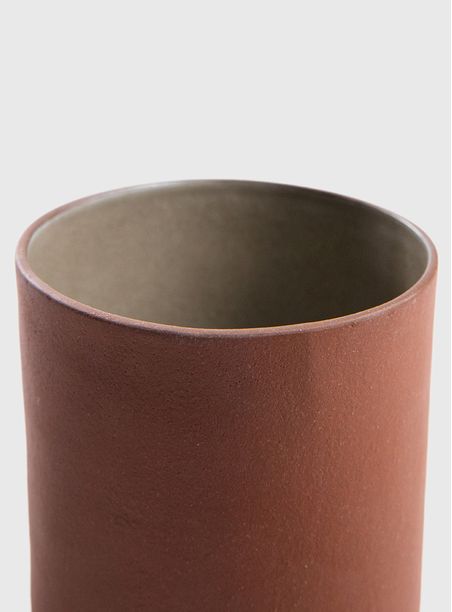 Copo porcelana fundo oval terracota 300 ml