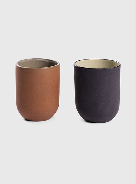 Copo porcelana fundo oval terracota 150 ml